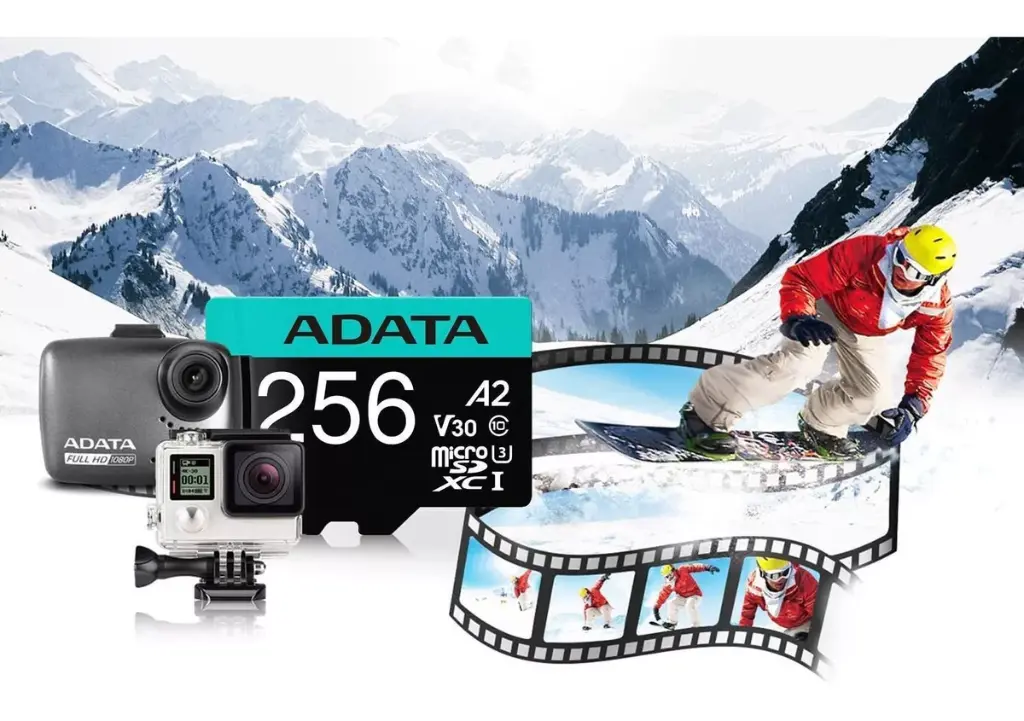Memoria Flash MicroSD 256GB UHS-I U3 Clase10 A2, 100MBps y 85MBps, AUSDX256GUI3V30SA2-RA1